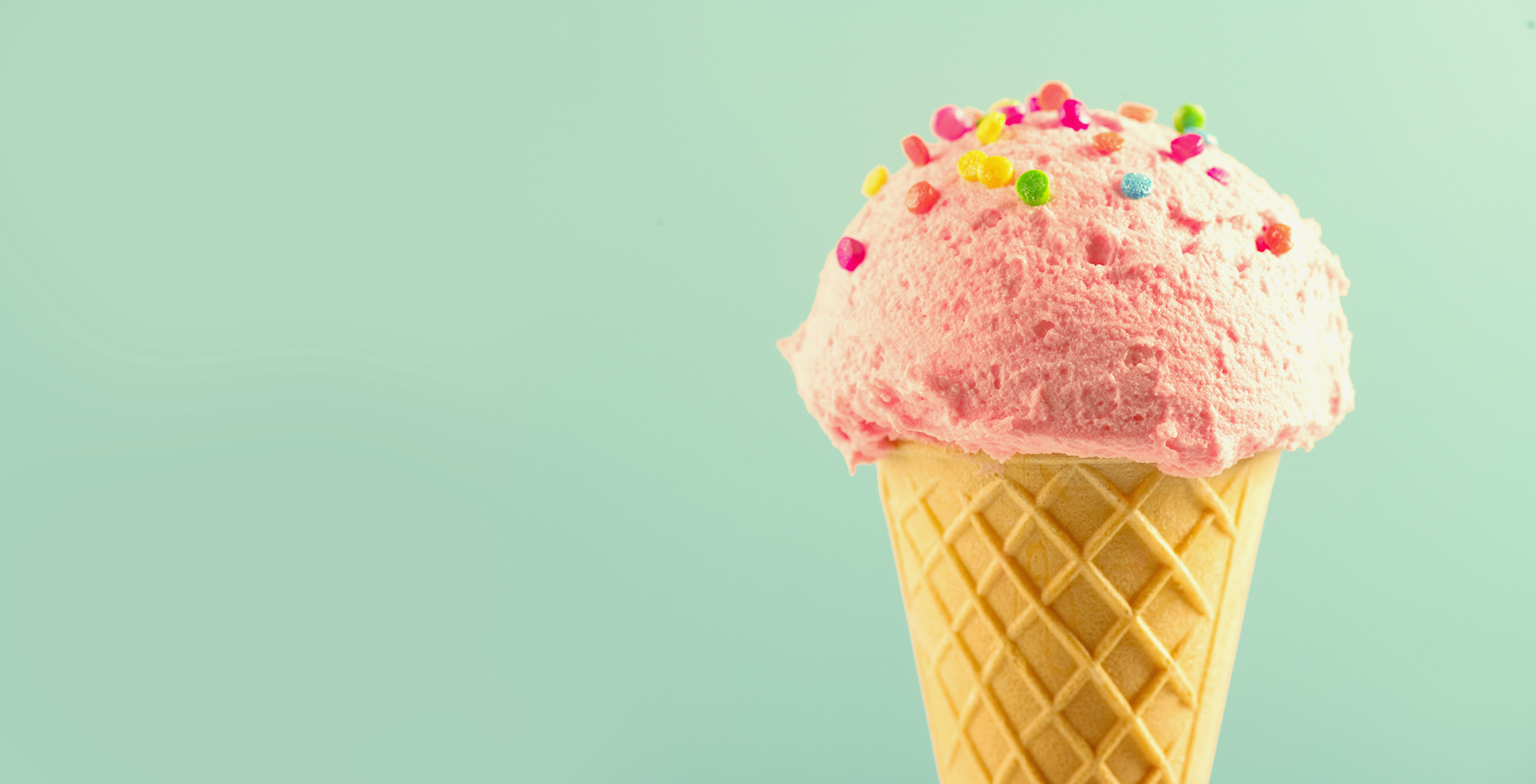 ice cream cone with sprinkles